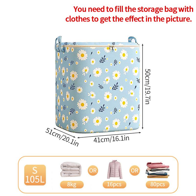 Foldable  Clothes Storage Bag Wardrobe Quilt Clothes Organizer  Non-woven Large Capacity Wardrobe Clothing Organizer Pouch