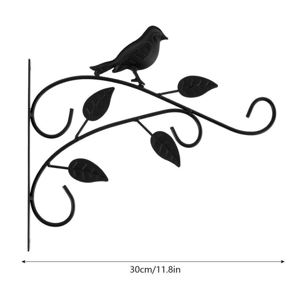 Black Garden Plant Hanger Hook Iron Flower Pot Hook Holder Durable Wall Mounted Plant Hanger