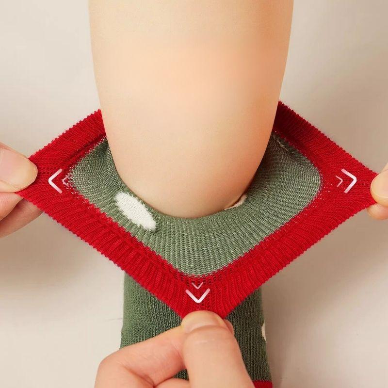 5 Pairs Kids Christmas Socks Cute Santa Claus Tree Snowman Mid Tube Socks For Baby Thick Warm Boys Girls Sock New Year Gift