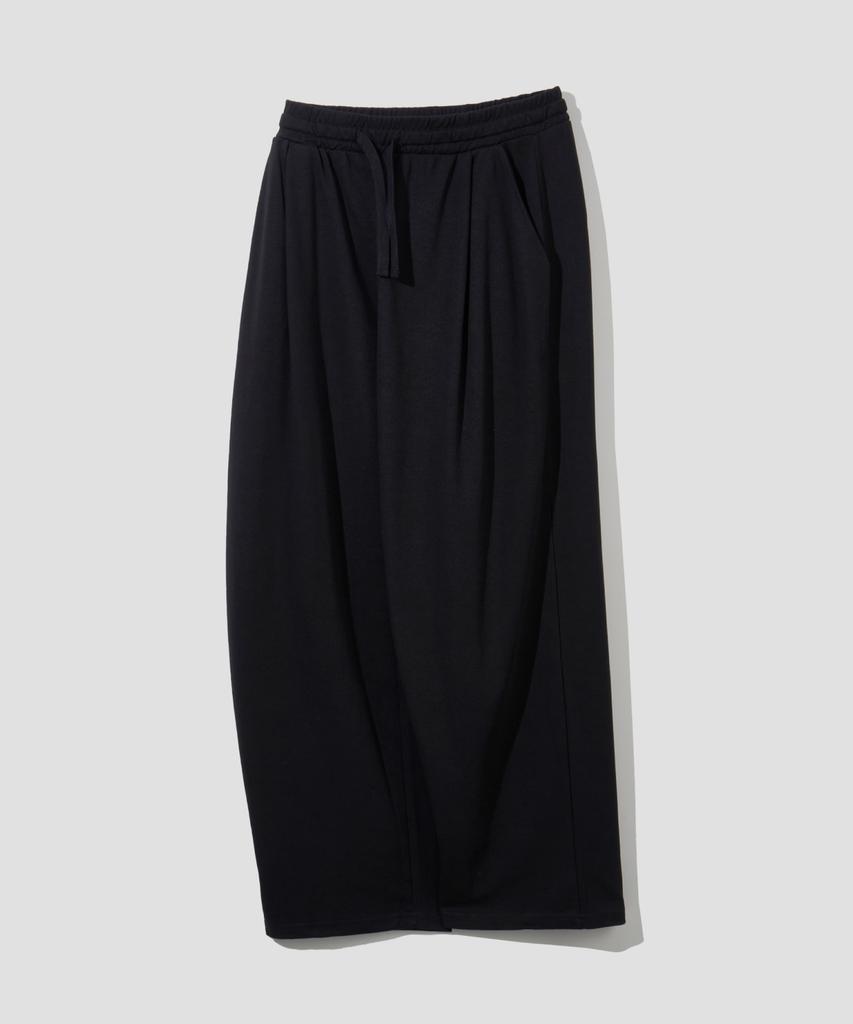 AGOD Single-Pleat Wide Sweatpants [Black]