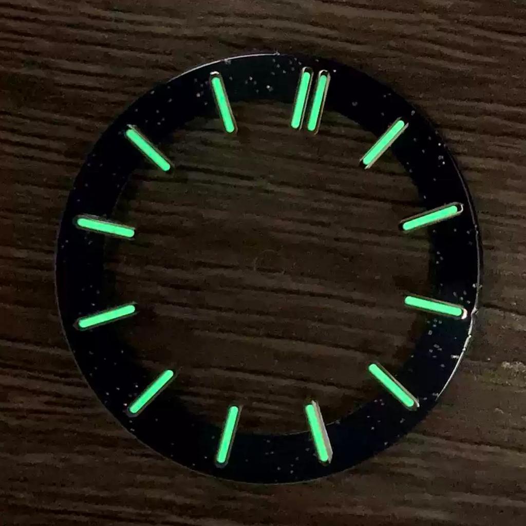 NH70 31.8MM Transparent Watch Dial for NH70 Movement Green Luminous Literal for NH35 Movement Dial Accessories