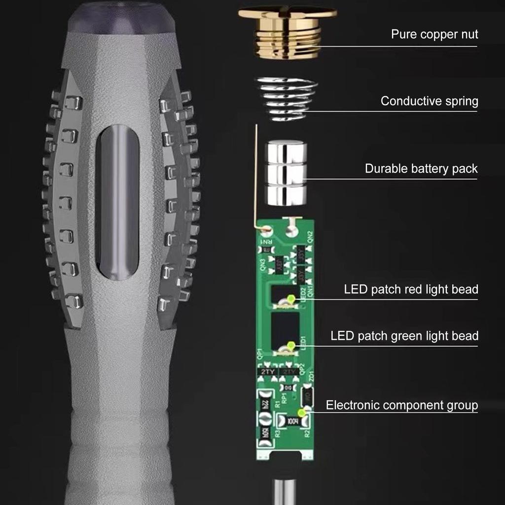 Electrician Specific High Torque LED High Brightness Electrical Measuring Pen  Screwdriver Intelligent Breakpoint  Durability