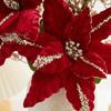 33cm Simulated Christmas Flower Handmade Christmas Tree Decorations  New Year Gift