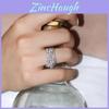Light Luxury Pearl Geometric Adjustable Ring For Women And Men Jewelry Accessory