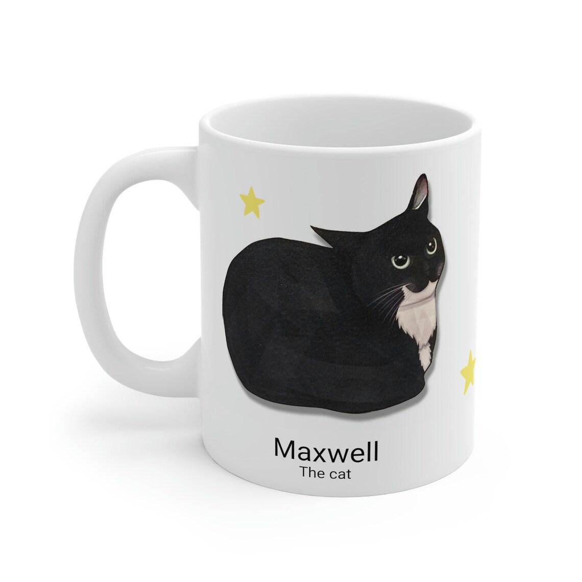 

Керамическая кружка для кофе и чая Maxwell The Spinning Cat Новая 301-400ml