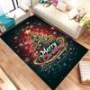 Christmas Print Doormat Merry Xmas Holiday Rug for Home Decor Festive New Year Gift Mat Non-Slip Design