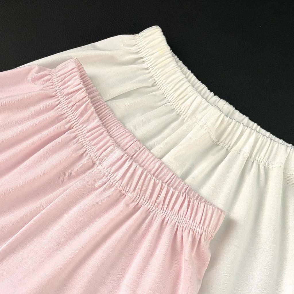 Girls' Lace Princess Pajama Set - Short-Sleeve Homewear, Modal Fabric, Thin Style for Spring/Summer, Air Conditioning Suit.