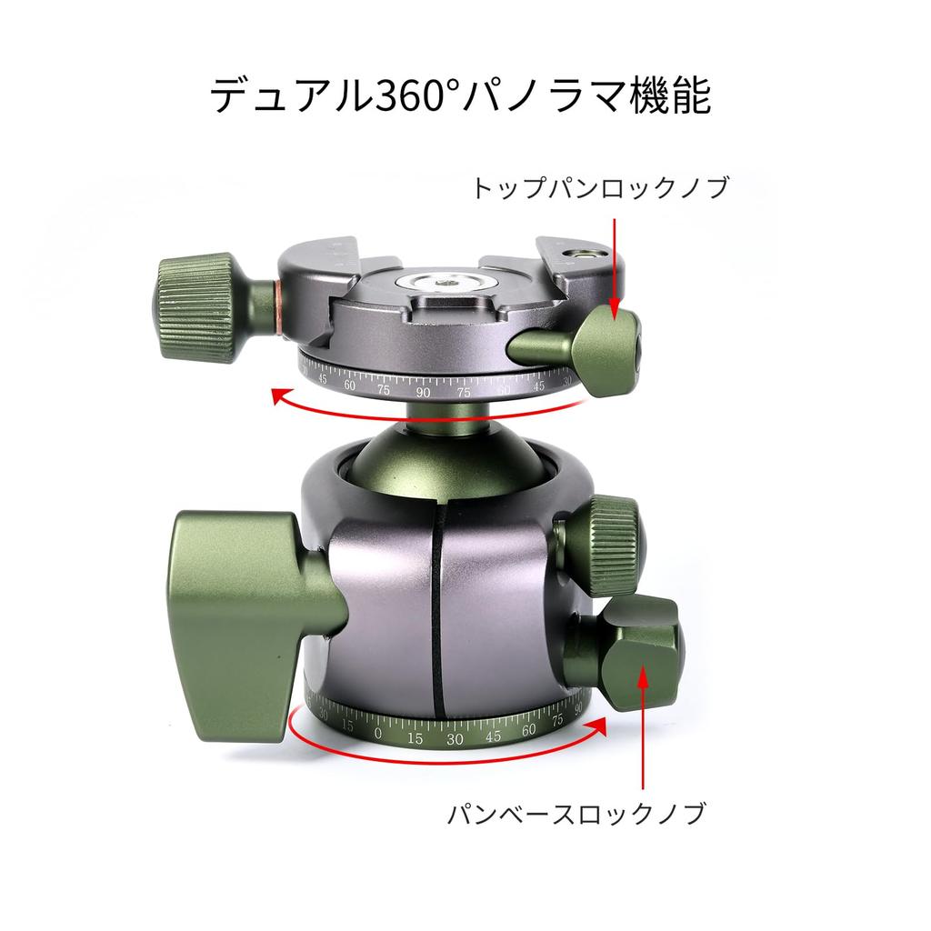 SWFOTO 40 mm kulhuvud med 20 kg lastkapacitet TH-40 Arca-Swiss-klämma,