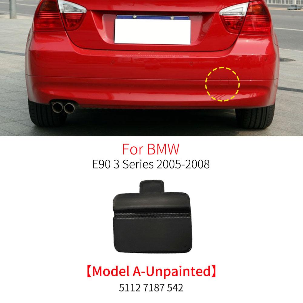 For BMW E90 Car Rear Bumper Tow Hook Cover Caps With Color Black White Silver Red for BMW E90 3 Series 318 320 323 335 2005-2011