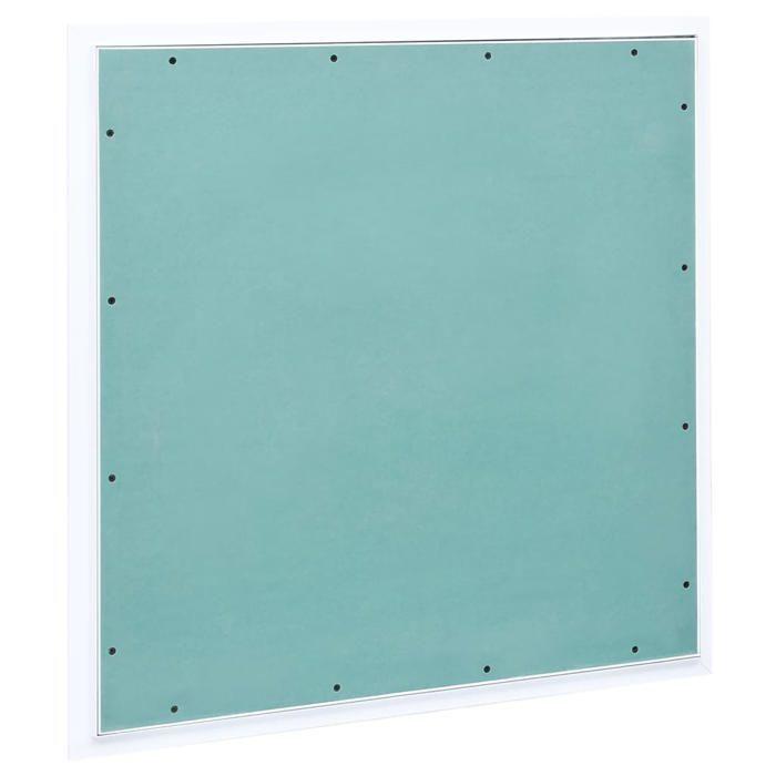 Panneau d'accès - vidaXL - 600x600 mm - Aluminium - Plaque de plâtre - Vert et argenté