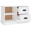 Glossy White TV Cabinet 73 x 35.5 x 47.5 cm Particleboard