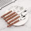 20-Piece Silverware Eating Utensils Set with Retro Handle, Service for 4, Stainless Steel Flatware Knife Fork Spoon Set Mirror Dishwasher Safe