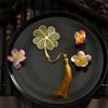 Chinese Style Page Clip Retro Book Clip Leaf Bookmark Hollow Book Mark Bookmark Metal Bookmark