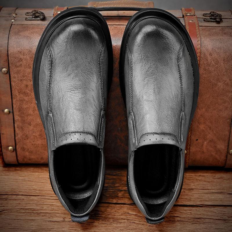 Herren Neue Frühling und Herbst Echtleder Freizeitschuhe