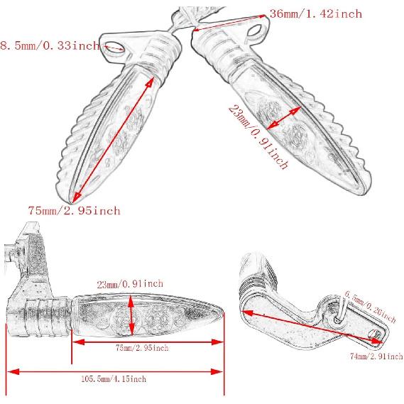 2xMotorcycle Front Rear Turn Indicator Signal LED Lights Compatible With BMW R 1200 GS ADVENTURE 2006-2013 K1200R K1300R F800S F800R F800GS(Rear