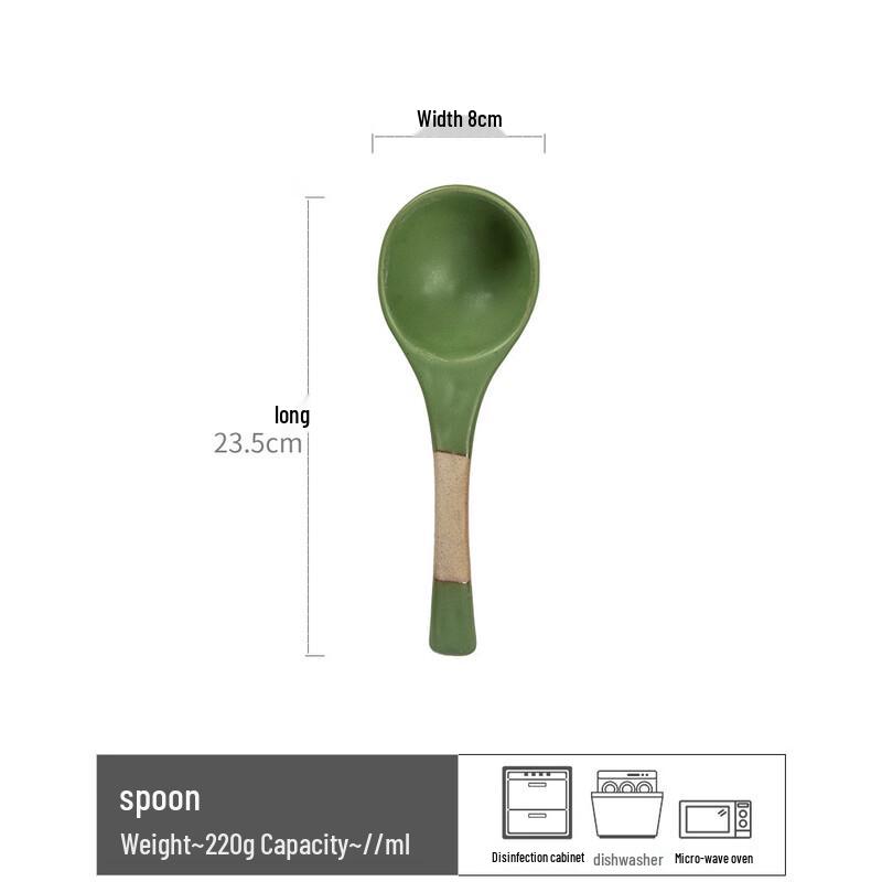 Ruhan Vintage Ceramic Large Soup/Serving Spoon