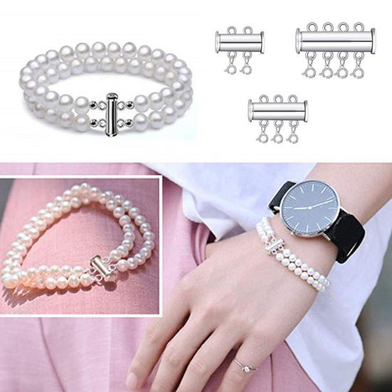 Connecting Buckle Alloy Necklace Clasp Slide Lock Necklace Connector Multi-Strand Jewelry Clasp DIY Crafts Helper