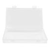 4pcs Flap Lid Hinged Cover Box Transparent Multipurpose Storage Box  Office Supplies