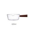 Heat-Resistant Glass Ramen Bowl with Wood Handle: Transparent, Ideal for Instant Noodles, Fruit, Salad, or Dessert.