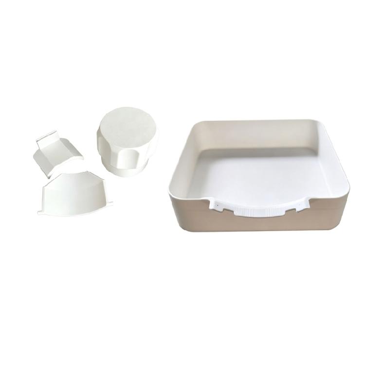 Washing Machine Water Pan Set with Raised Tray Design and Drain Fittings for Household Washer Floor Protection and Cleanup