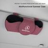 CRZ1 Car Logo Glasses Case Sun Visor Sunglasses Card Organizer Box For Mercedes Benz W212 W221 GLC EQA W168 W201 W108 W176 W124 W126