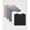 Organic CoTTon Classic FiT T shirT  5 Pack Black whiTe Solar Grey Ashen Rose sTeel Blue