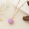Fashionable and Trendy New Cute and Niche Design Five Pointed Star Love Pink Opening and Closing Box Necklace for Woman