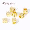 3X3MM Square Spacer Beads 18K Gold Plated Brass Cube Beads DIY Beading Jewelry Accessories,Spacer Separator Bead Wholesale