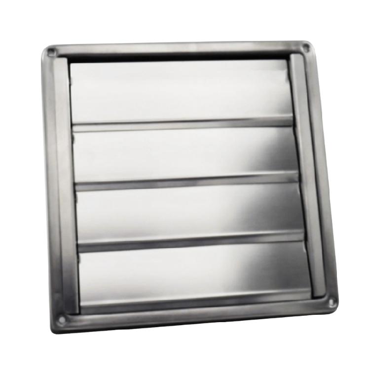 150mm Stainless Steel Square Ventilation Cover Air Outlet External Wall Rain Caps Stainless Steel Air Vent Duct Grills
