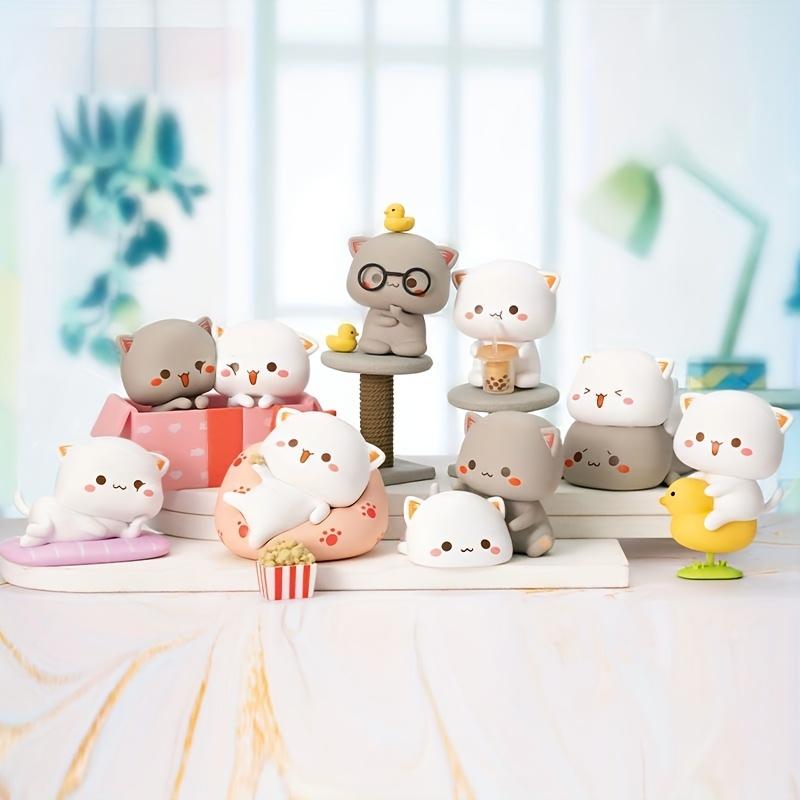 8pcs Cat Ornaments for Bedroom Desk Decorations Cute Cat Car Decoration Dashboard Decoration Mini Sweet Cat Ornament Perfectly Suitable