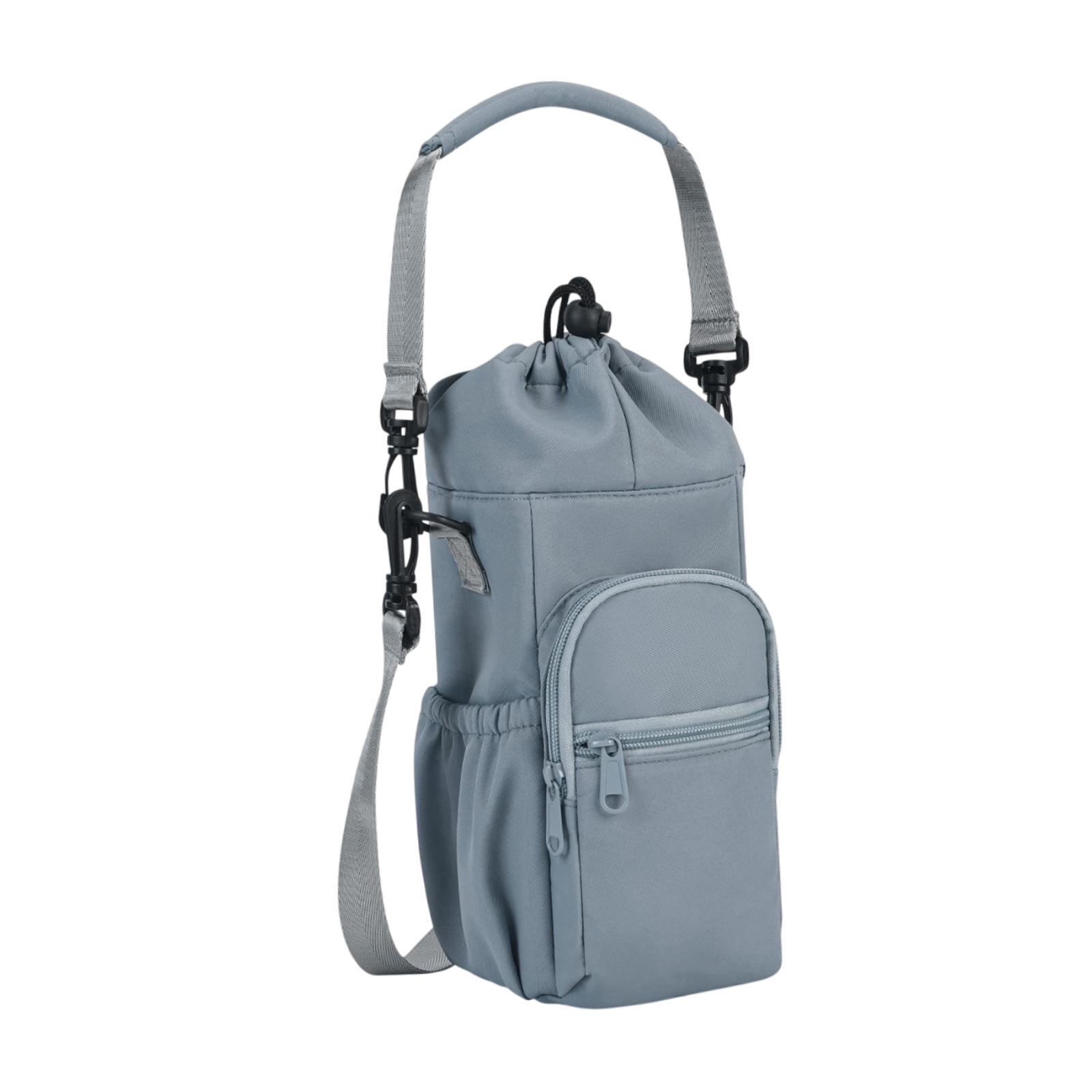 

Water Bottle Carrier with Handle and Strap for Outdoor Sports Travel Cycling синій