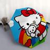 1pc Hello Kitty Automatic Opening/Closing Umbrella with Convenient Three-Fold Design, 8-Bone Iron Frame Outdoor Umbrella - Perfect Gift for Fans, Trav