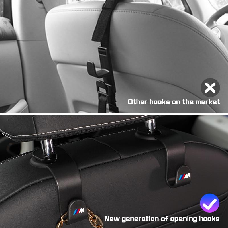 For BMW M M3 M5 E36 E39 E46 E60 E90 E91 F40 G20 G70 G30 Car Headrest Hook Seat Back Hooks for Bags Clothes Organize Accessories Bzdf48