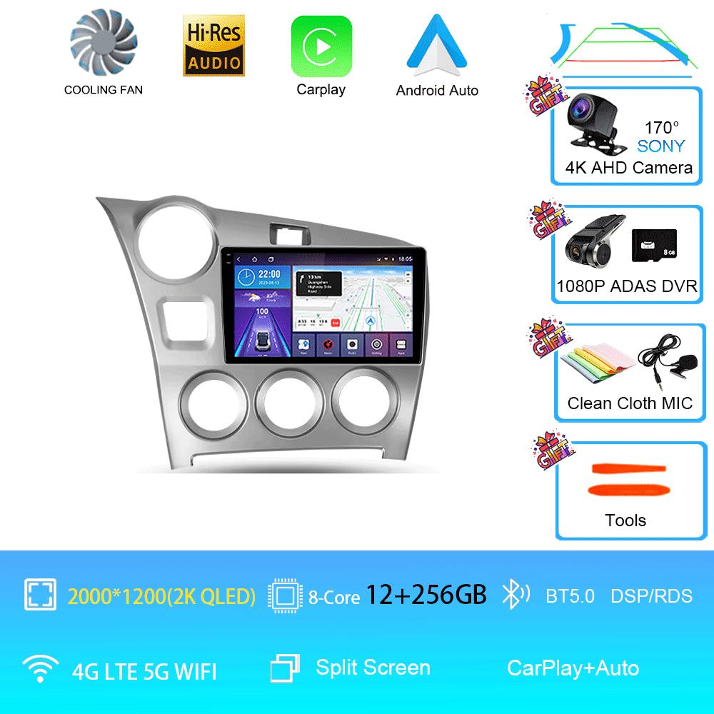 Android 14 For Toyota Matrix 2 E140 2008 - 2014 Radio Stereo Wireless Carplay Multimedia Player GPS Navigation QLED Screen Touch