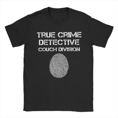 Summer True Crime Detective Couch Division Hippie TShirts  100 Cotton Tee Shirt for Mens Aesthetic Pattern Short Sleeve Tees