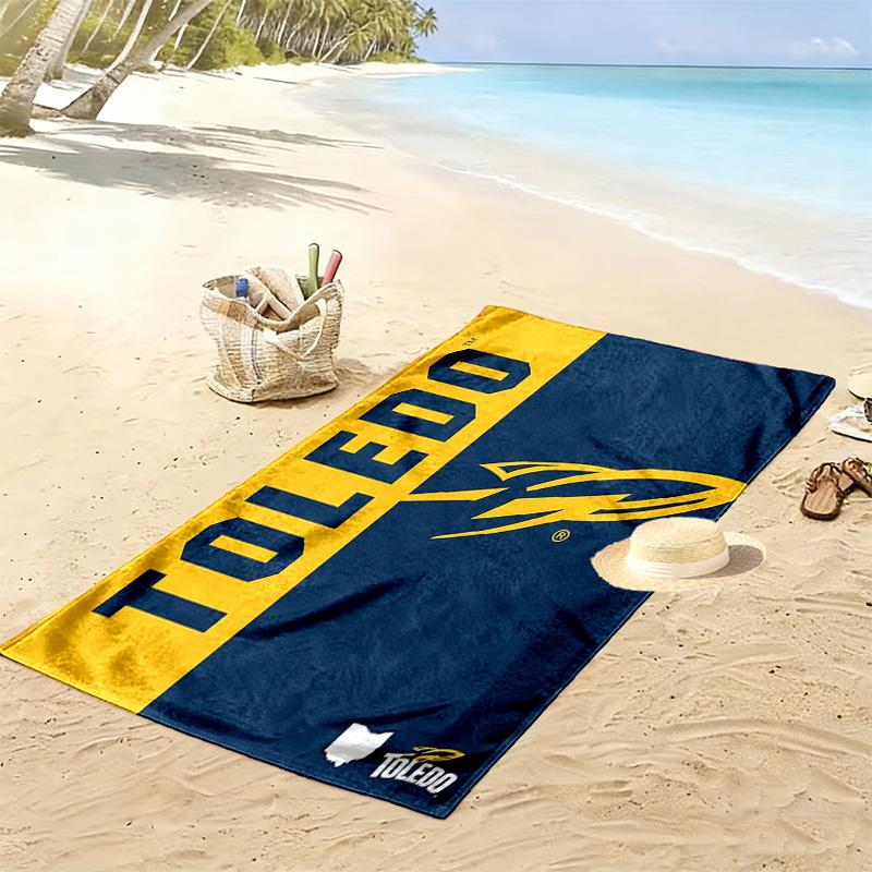 Toledo Rockets Print Beach Towel, Large Soft Quick Dry Towel for Beach Camping Swimming