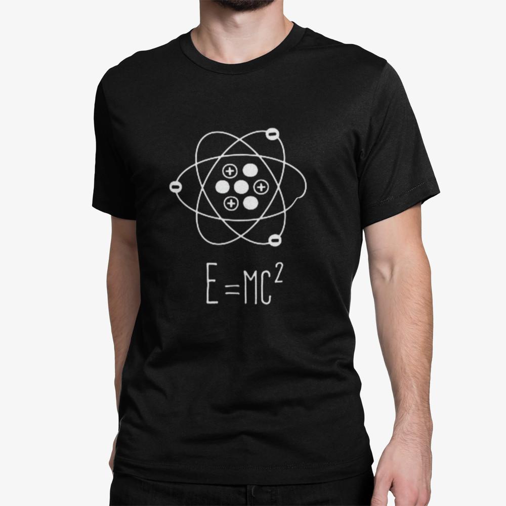 

Retro Herren Bio Baumwolle T-Shirt Albert Einstein Formel e=mc2 atome Mathe S