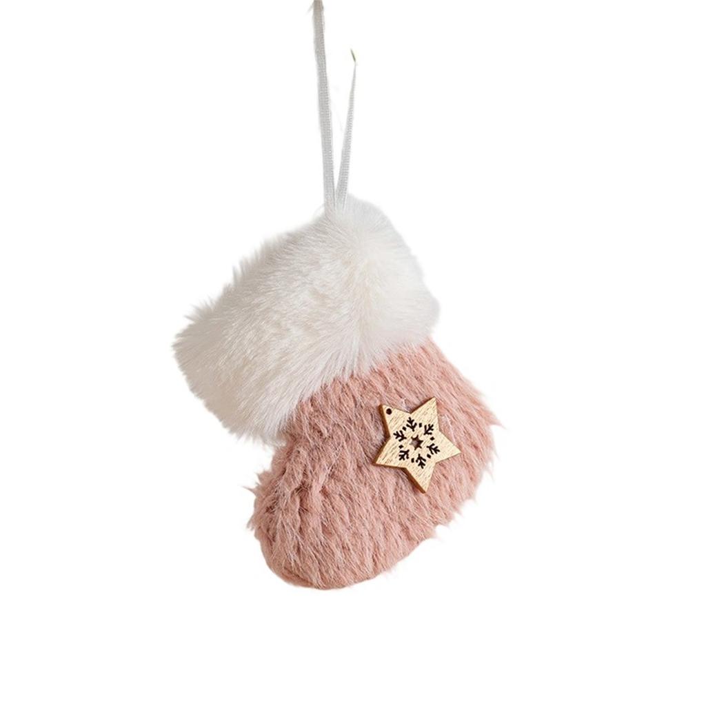 Cloth Craft Christmas Tree Ornament Hangging Delicate Christmas Decoration Handmade Boots and Hat Designs Christmas Caps Pendant