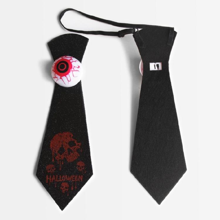 LED Power Glowing Eyeball Necktie For Halloween Costume Theme Parties And Special Event Photography Neckwear Accessory