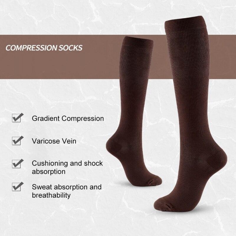 Compression Socks for Women & Men Circulation (3 Pairs) - Best Support for Running Nurses Recovery Cycling Flight