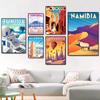 Nordic Vintage Travel Cities Poster Africa Morocco Arabic Landscape Canvas Painting For Living Room Israel Wall Art Decorative