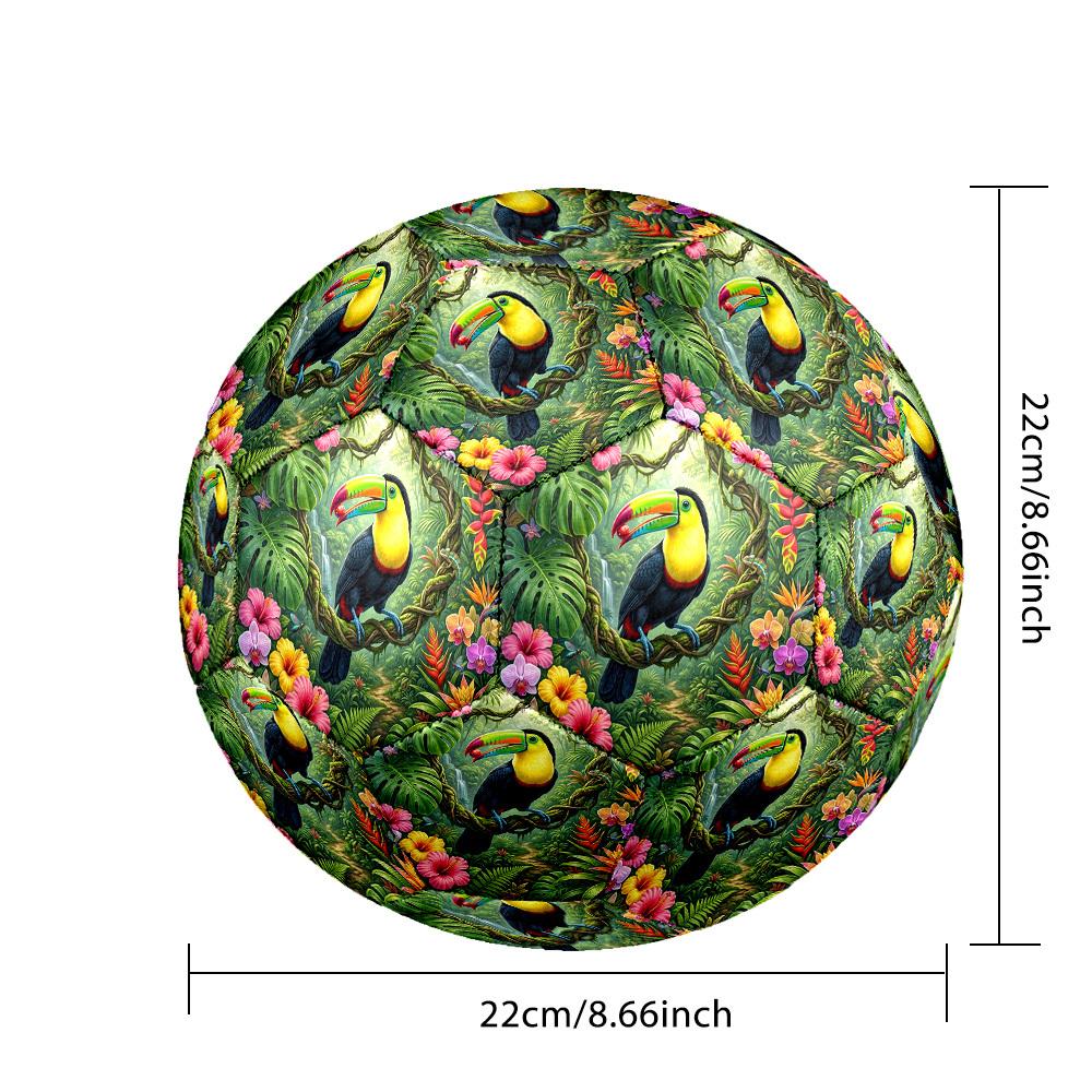 1pc Tropical Toucan Paradise Durable Size 5 Soccer Ball Professional Match Training Football Indoor &Outdoor Sports Ball p60143
