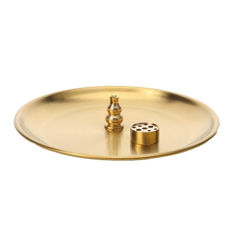 

Благовонные палочки/Спиральные благовония/Благовонные конусы Латунная пепельница Комната для медитации йоги Латунь Золото 5 в 1 Металлическая подставка для благовоний