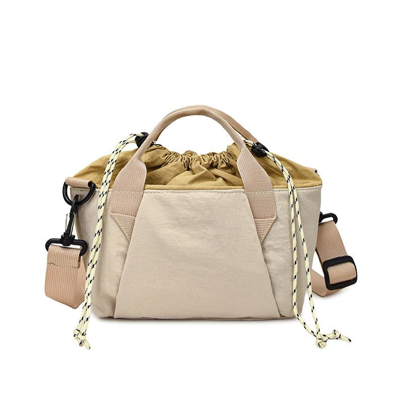 

Solid Simple Large Capacity Nyl Shoulder Bags String High Quality Casual Versatile Fresh Women s Crossbody Bags 2026 New бежевый