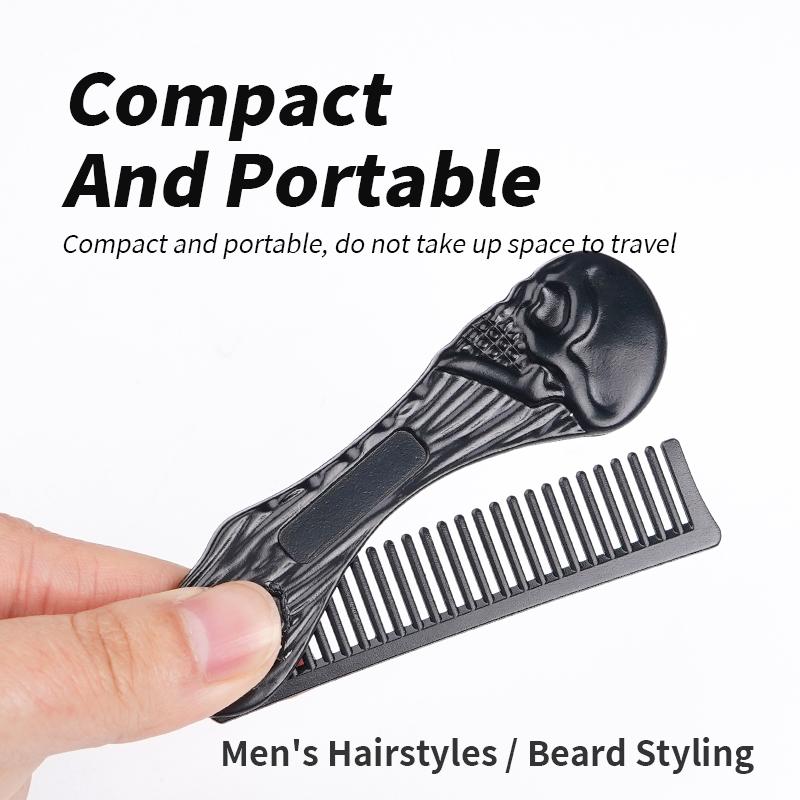 New Design Folding Comb for Men Fashion Women's Styling Comb Steel Portable Travel Home Folding Comb
