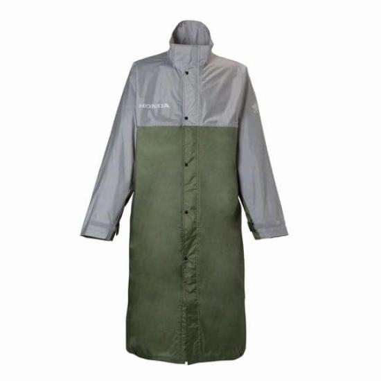 Honda Scooter Free Size Raincoat, 0SYES-64A-AF, Khaki/Gray,