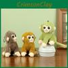 Adorable Small Plush Monkey Toy Soft Golden Snub-nosed Monkey Stuffed Animal Keychain Monkey Decoration For Kids Gift