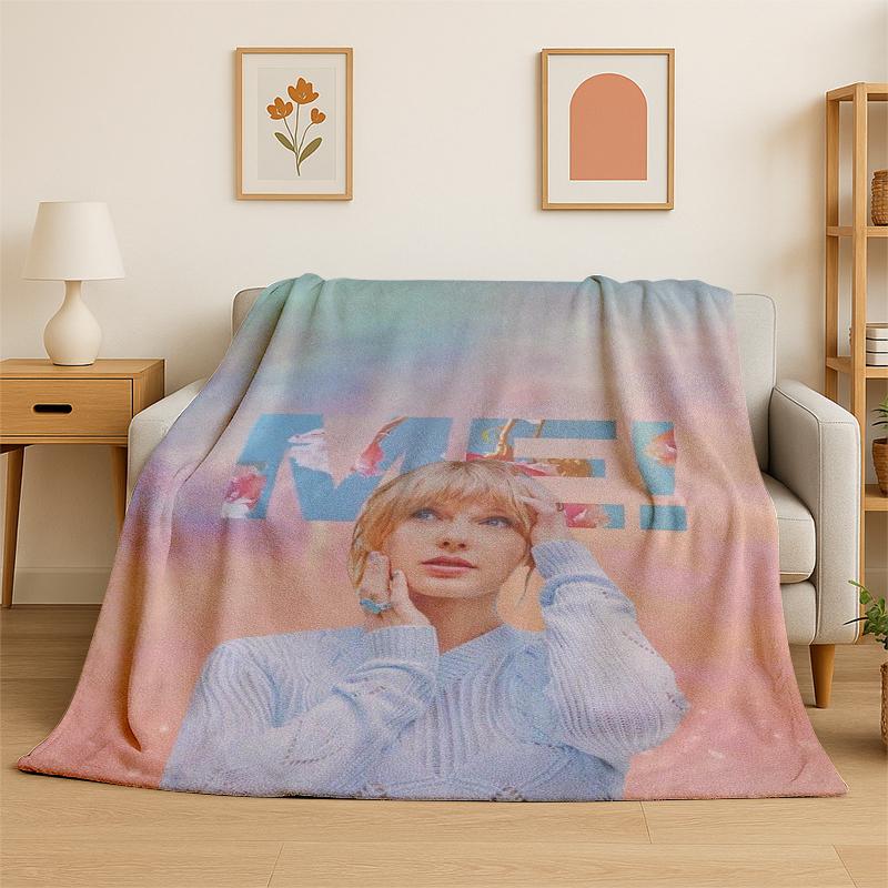 Singer T-Taylor Singer Music Flannel Blanket Soft Warm Throw Blanket for Bedroom Living Room Bed Travel Camping Picnic Gift