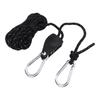 Camping Flaschenzug Seil Verstellbar Reflektierend Abspannleine Zelt Plane Abspannleine mit Metallflaschenzug 5 Meter Seil Schwarz