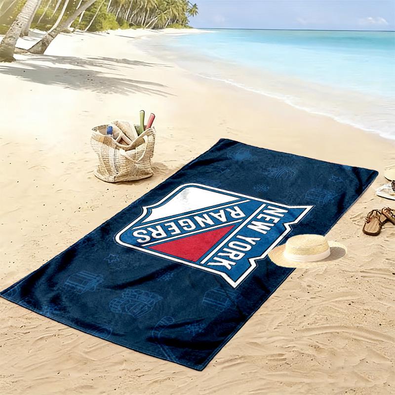 New York Rangers Print Beach Towel, Large Soft Quick Dry Towel for Beach Camping Swimming